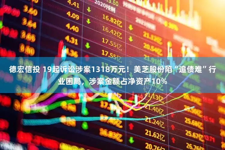 德宏信投 19起诉讼涉案1318万元！美芝股份陷“追债难”行业困局，涉案金额占净资产10%
